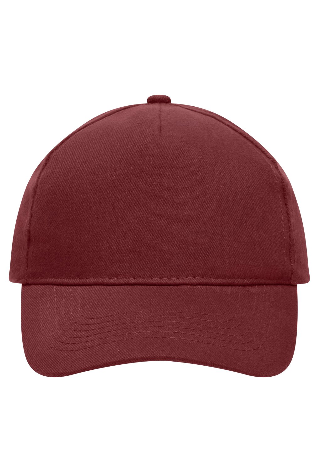 Daiber 5 Panel Cap Heavy Cotton in Burgundy – Vorderansicht