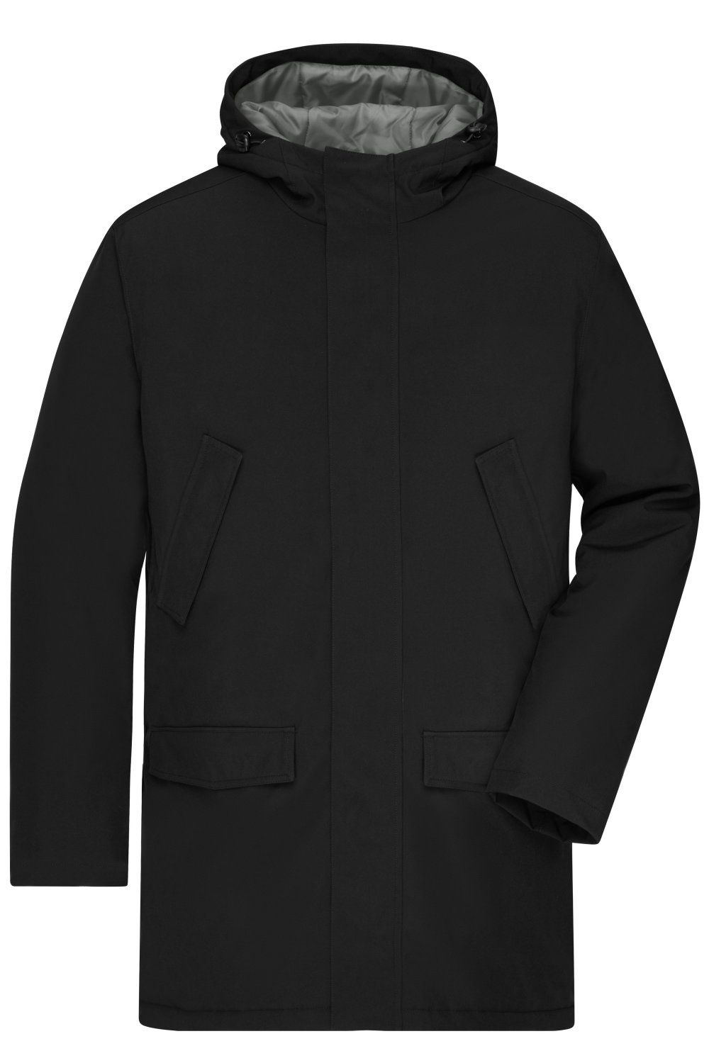Daiber Men's Business Parka in Black – Vorderansicht