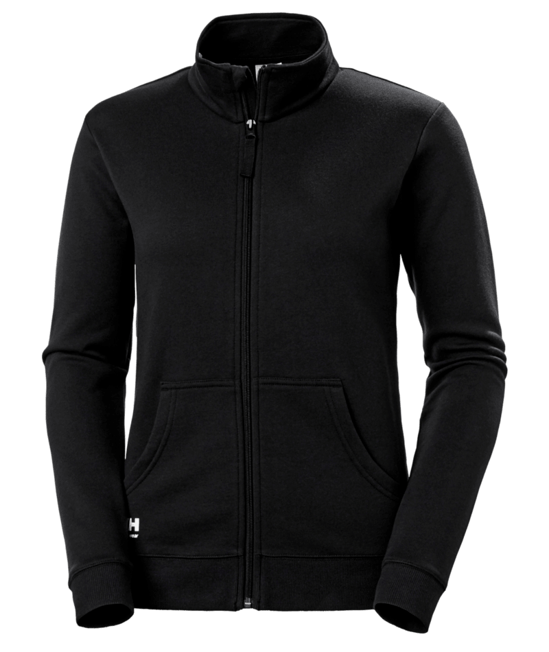 Helly Hansen Workwear W CLASSIC 2.0 ZIP SWEATSHIRT in Schwarz – Vorderansicht
