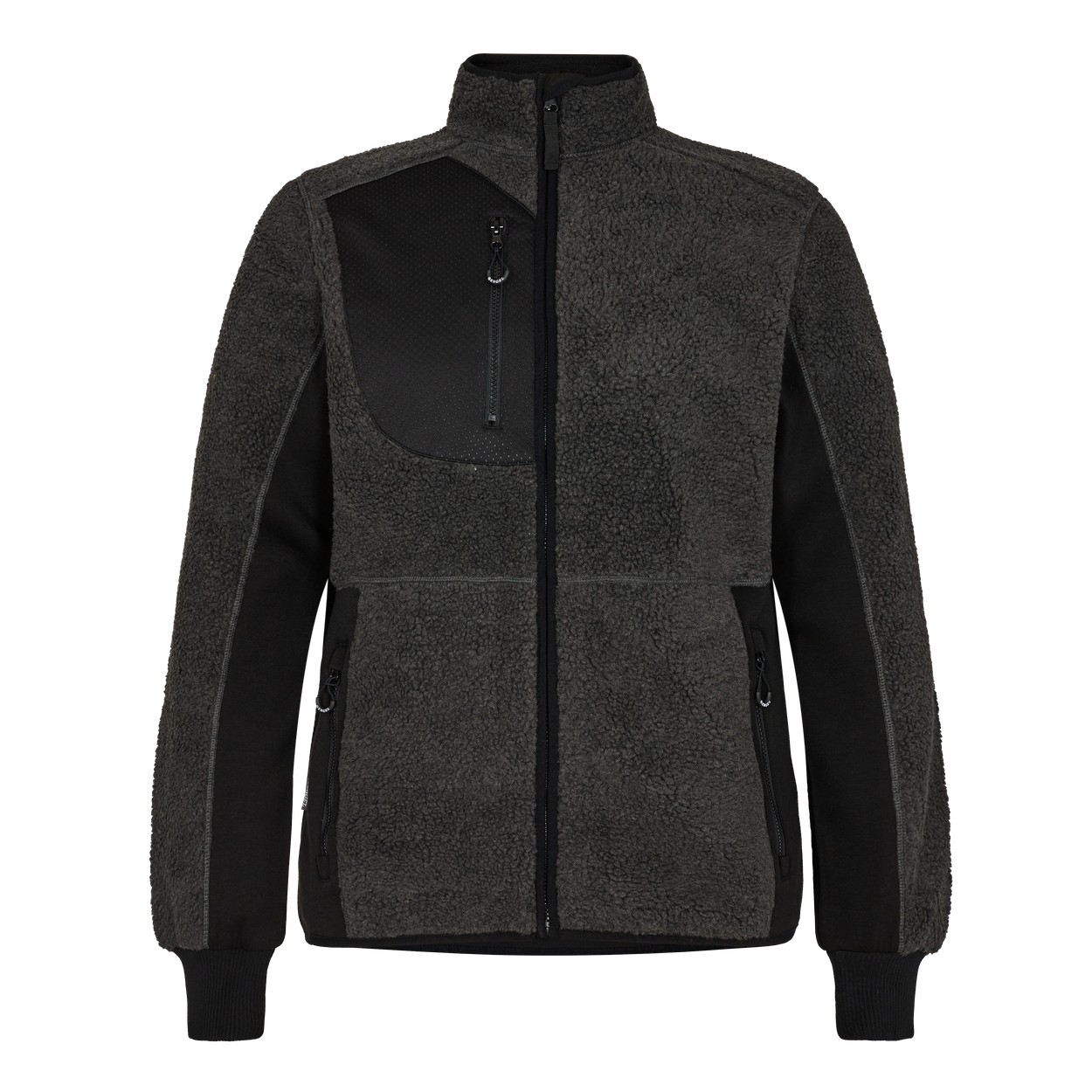 ENGEL X-treme 1362-298 Faserjacke in Anthrazitgrau/Schwarz – Vorderansicht