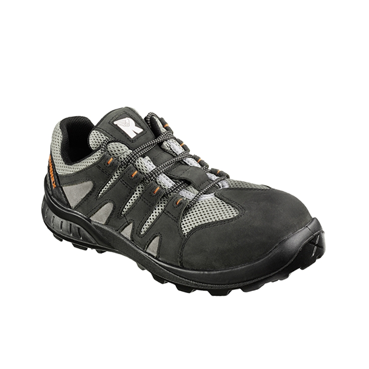 RUNNEX® S1-Sicherheitshalbschuhe TeamStar in Schwarz/Grau – Vorderansicht