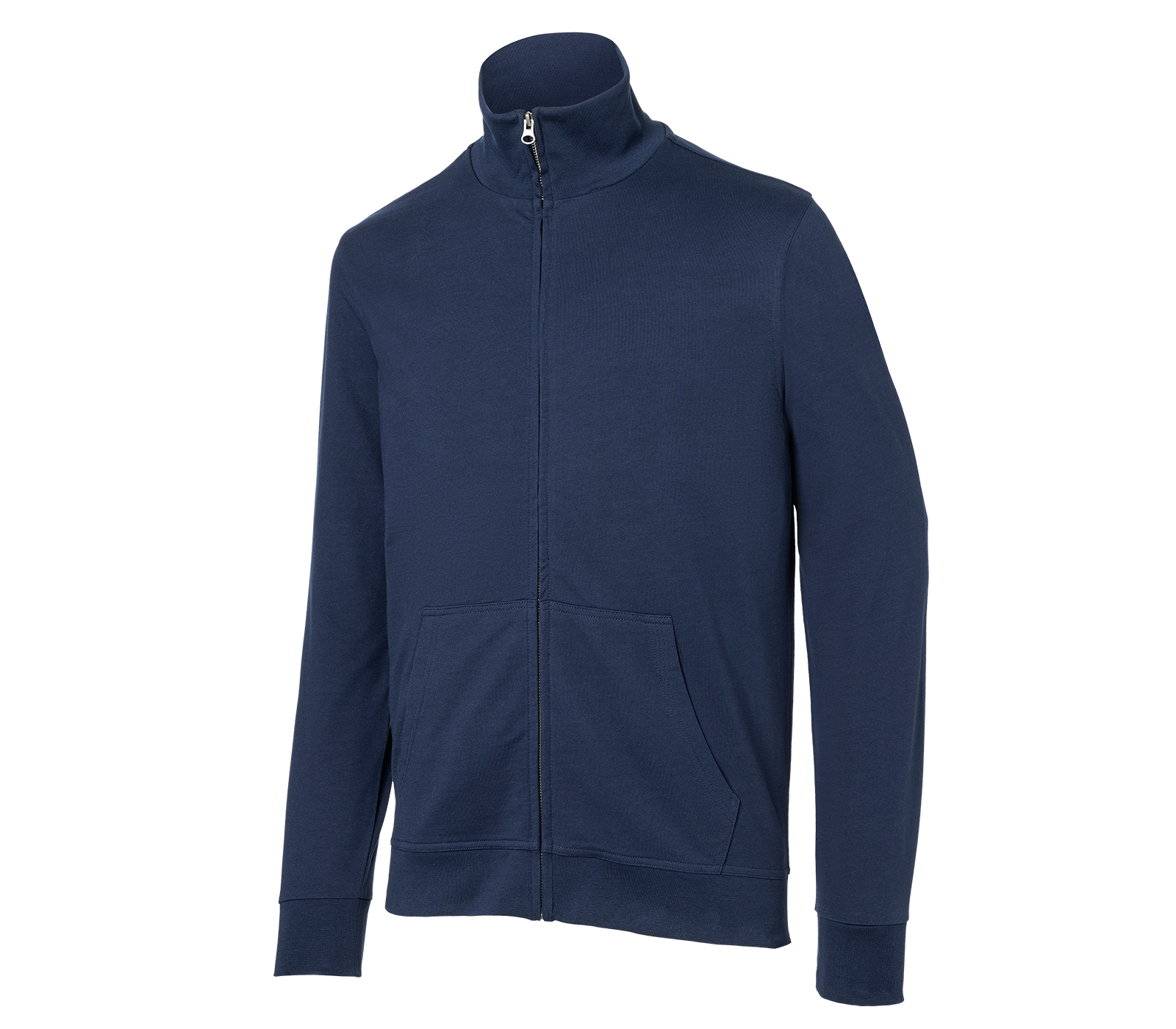 KÜBLER SHIRTS Sweatjacke in Dunkelblau – Vorderansicht