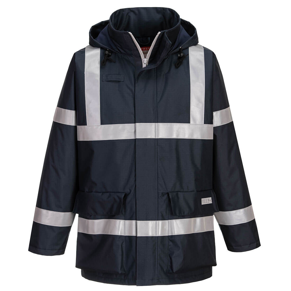 Portwest Bizflame Rain FR Winter Jacket in Marine – Vorderansicht