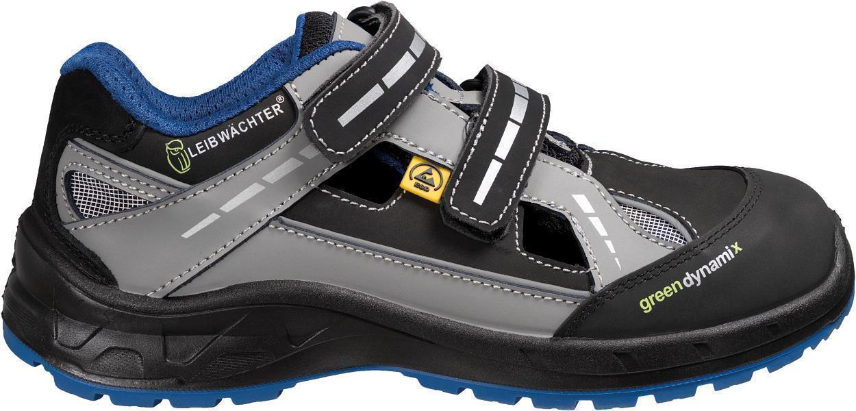 Leibwächter Sandale L7211 S1 Athen in Schwarz/Grau – Vorderansicht