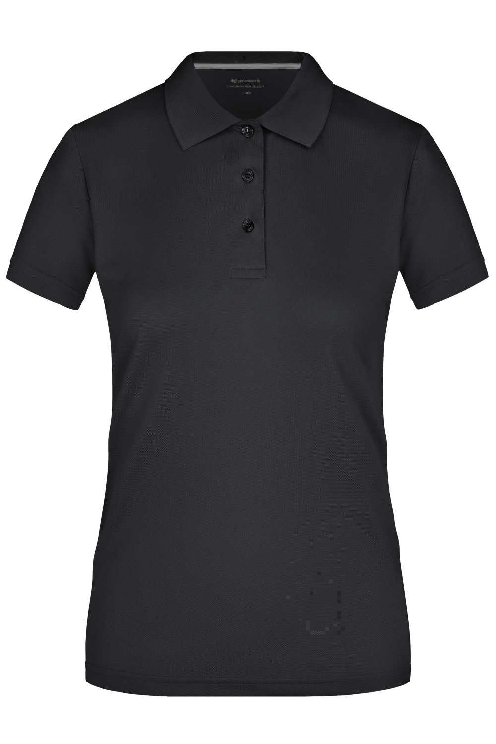 Daiber Ladies' Polo High Performance in Black – Vorderansicht