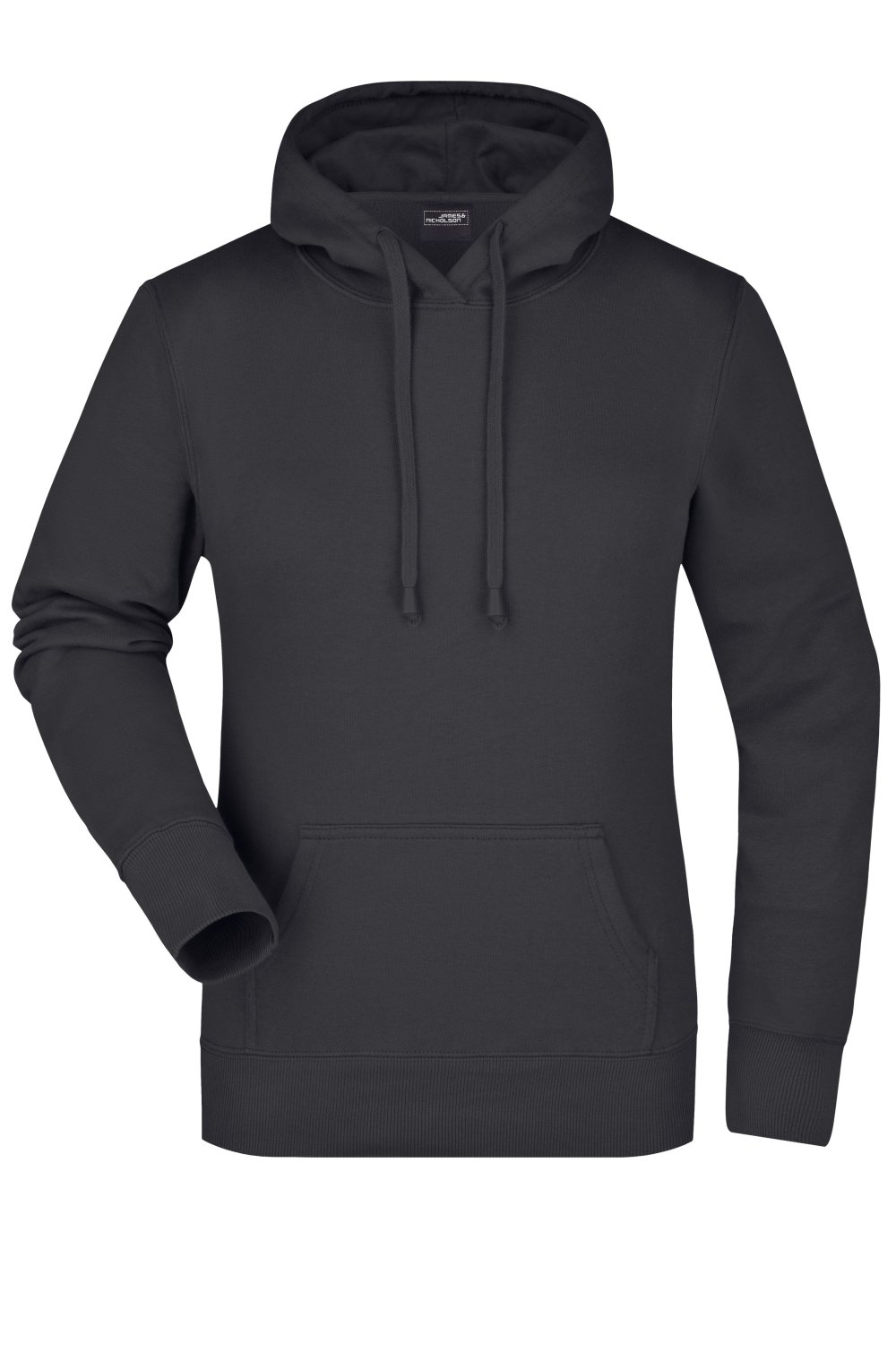 Daiber Ladies' Hooded Sweat in Black – Vorderansicht