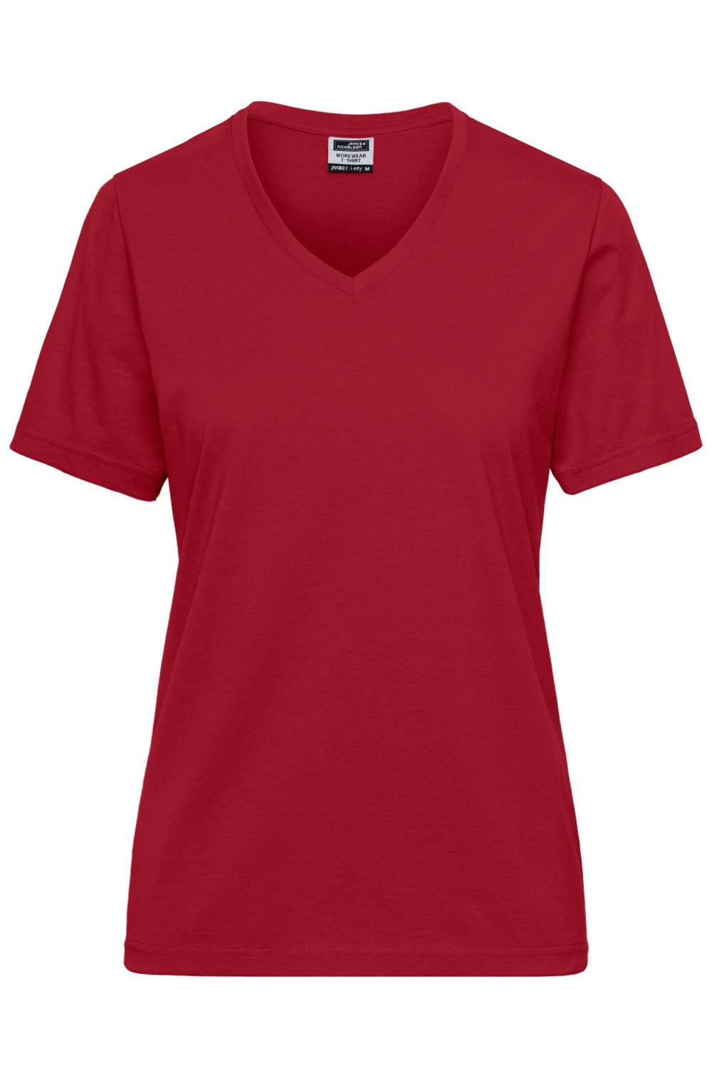 Daiber Ladies' ORGANIC Workwear T-Shirt OCS Blended in Red – Vorderansicht