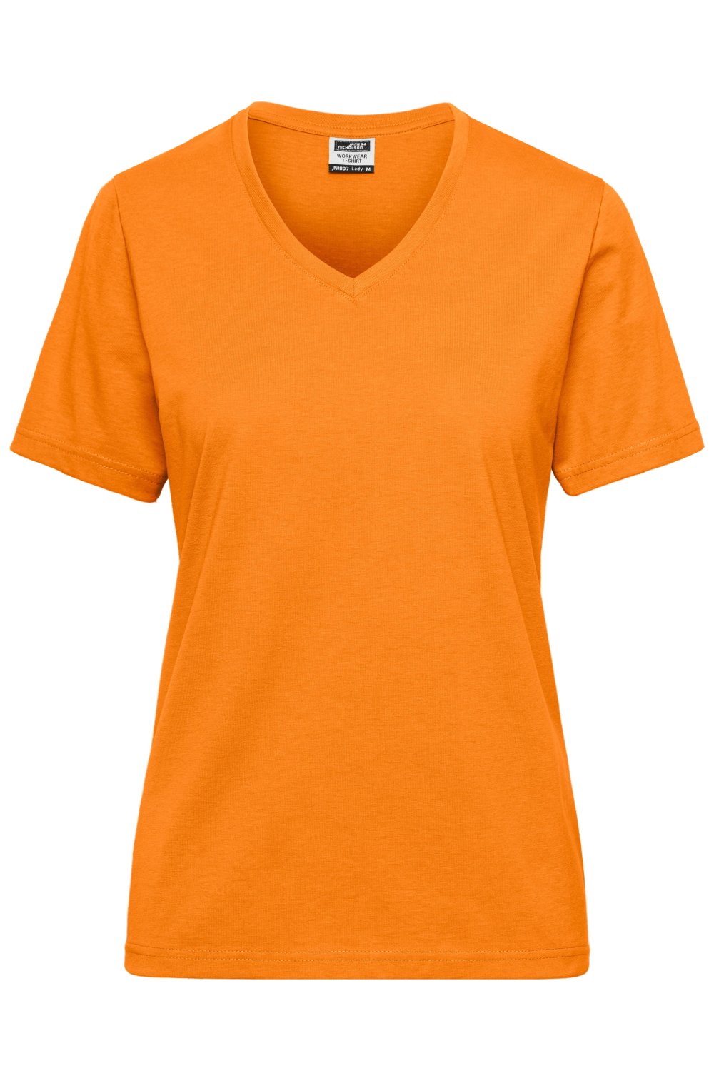 Daiber Ladies' ORGANIC Workwear T-Shirt OCS Blended in Orange – Vorderansicht
