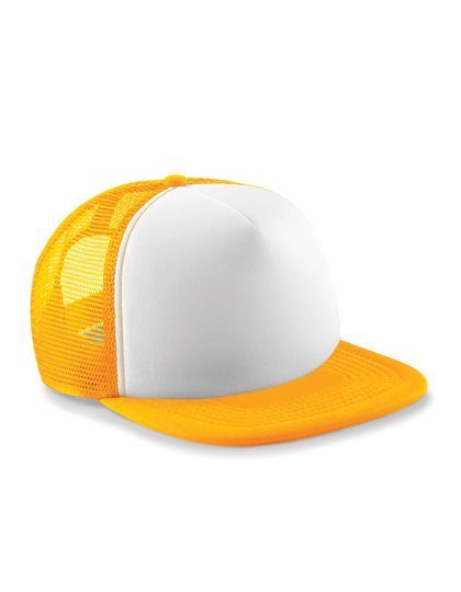 Beechfield Vintage Snapback Trucker Cap in Sunflower/White – Vorderansicht