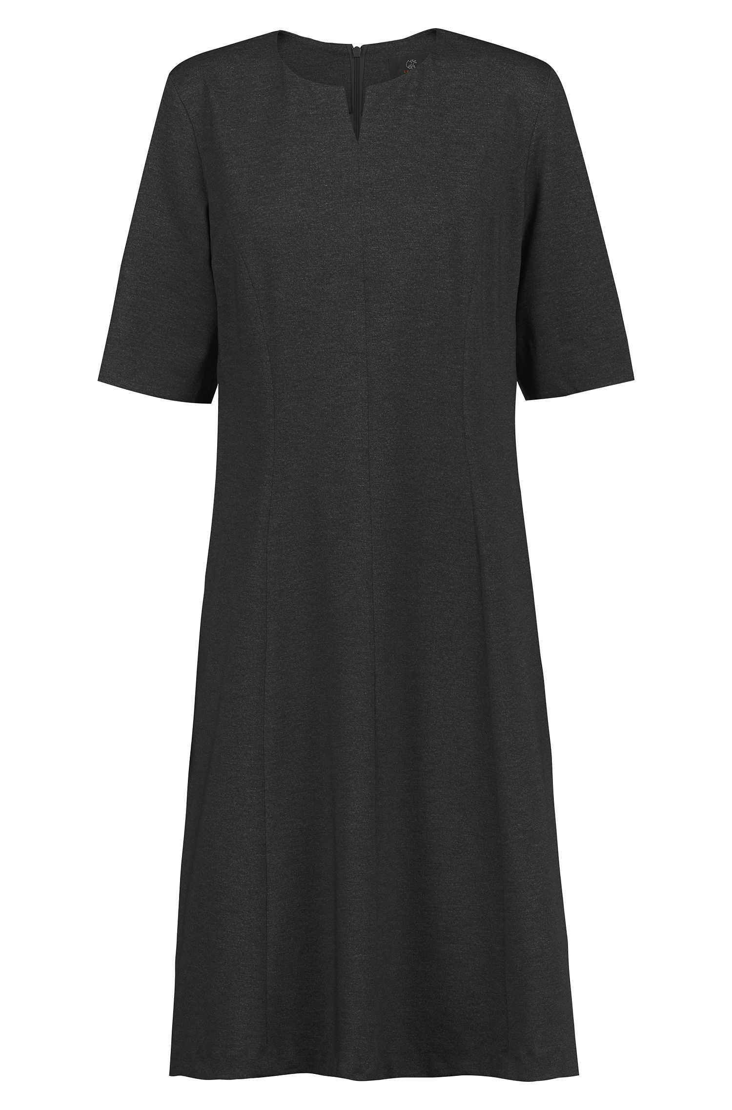 Greiff Damen-Jerseykleid RF Casual in Anthrazit Meliert – Vorderansicht