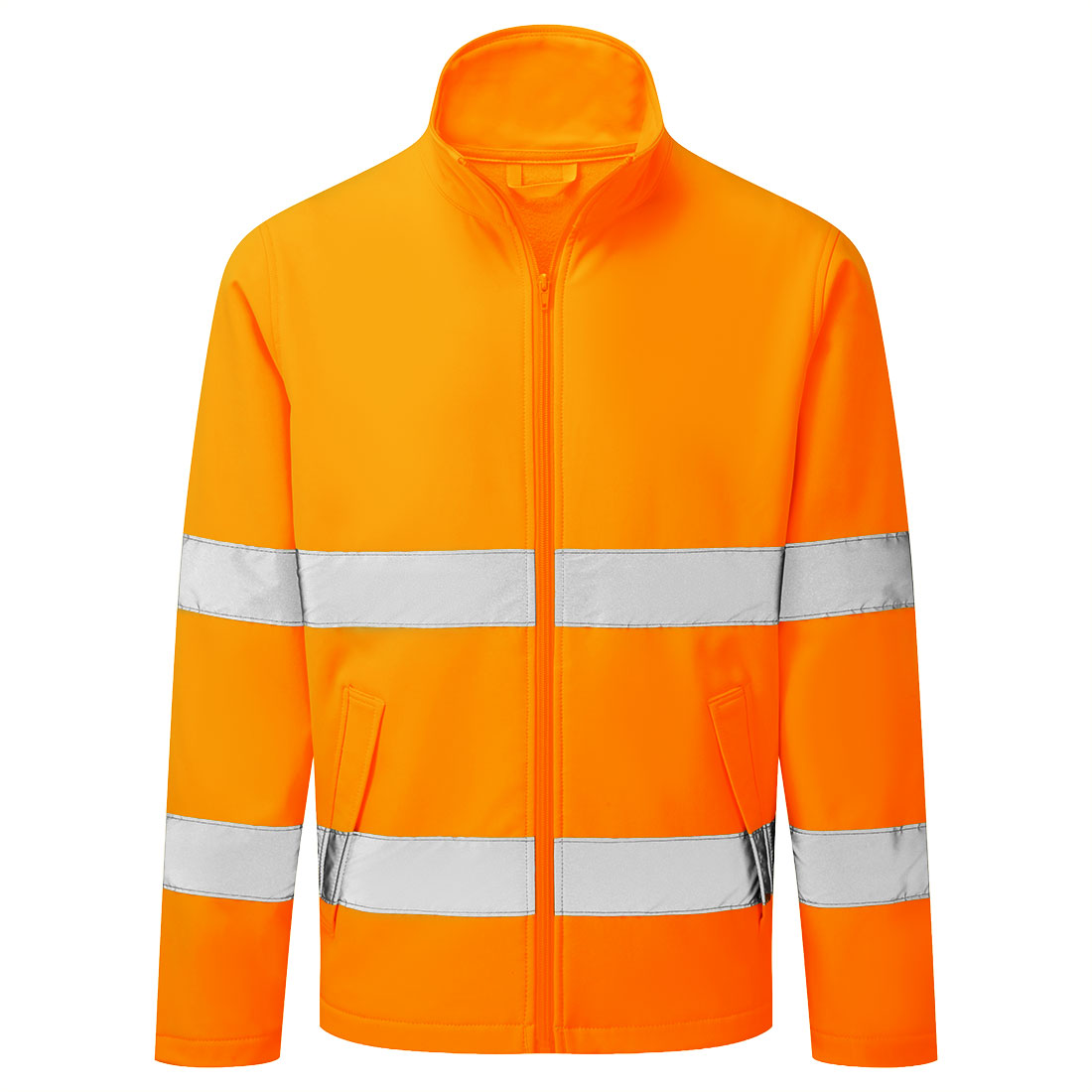 Portwest ES1 Essential Hi-Vis Softshell Jacket (2L) in Orange – Vorderansicht