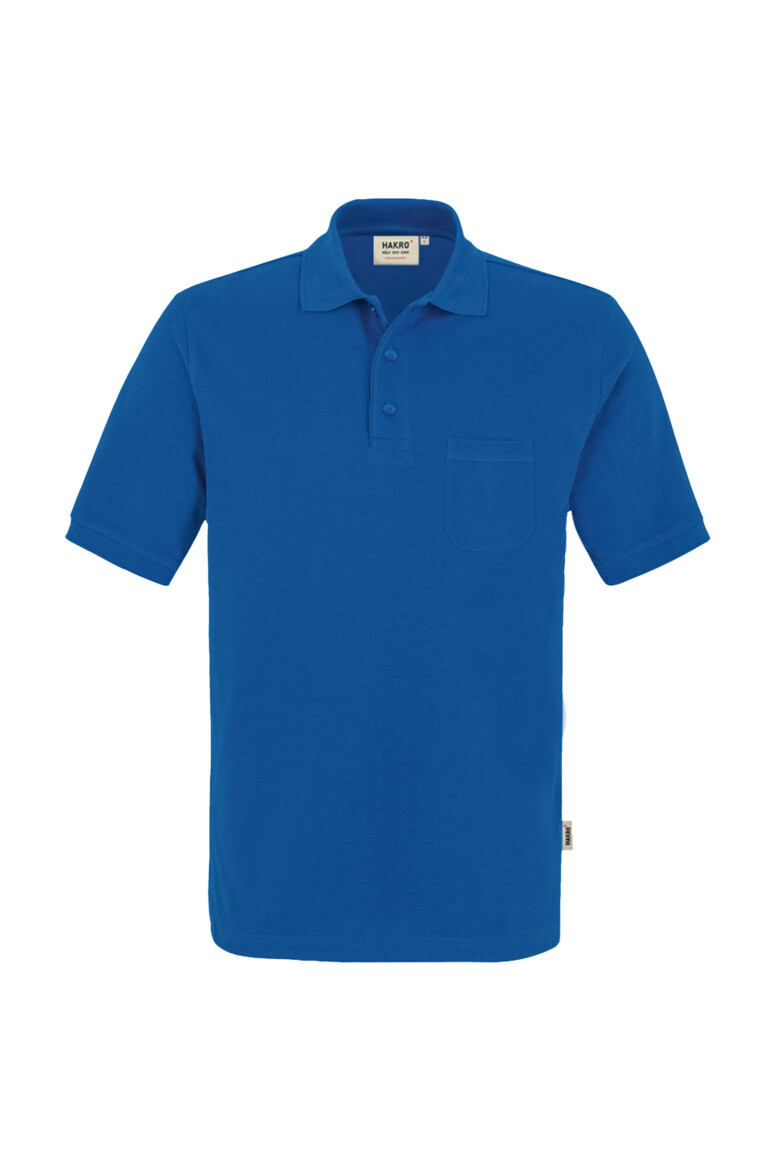 HAKRO 812 Pocket-Poloshirt MIKRALINAR® in Royalblau – Vorderansicht