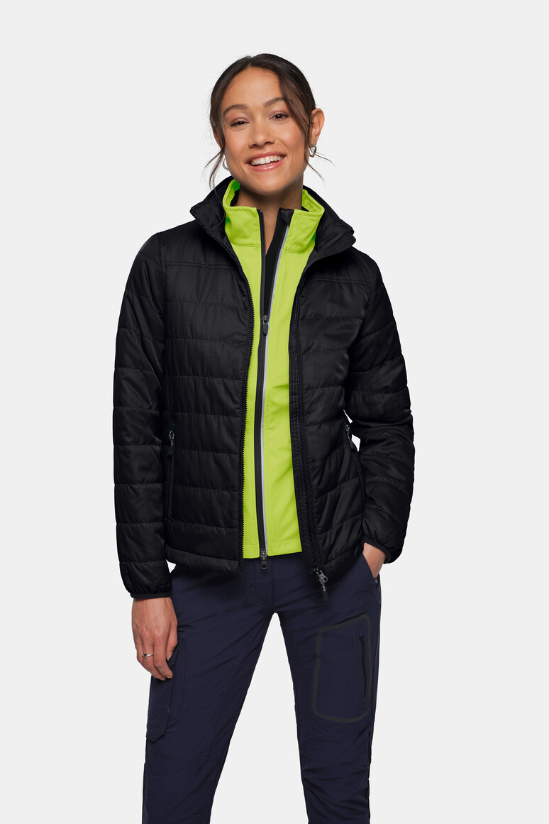 HAKRO 251 Damen Loftjacke in Schwarz – Modellansicht