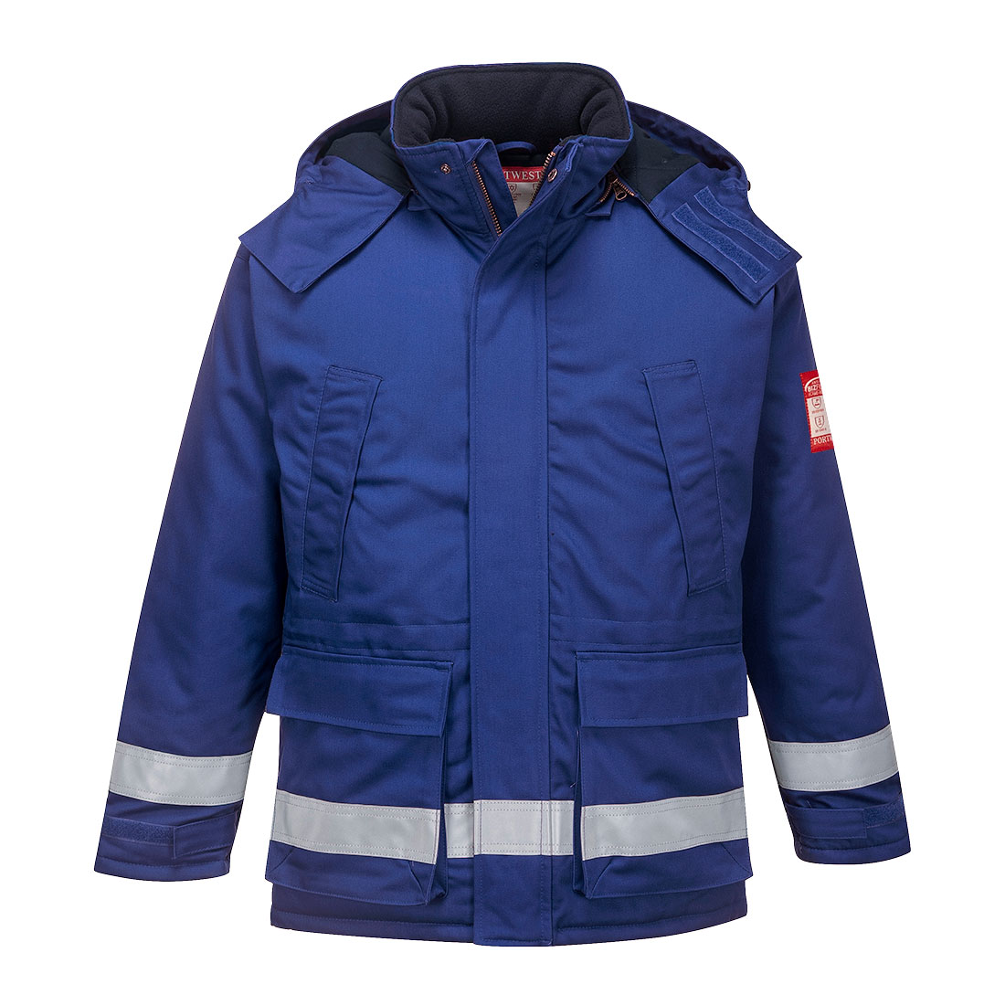 Portwest Bizflame Work FR Insulated Jacket in Royalblau – Vorderansicht
