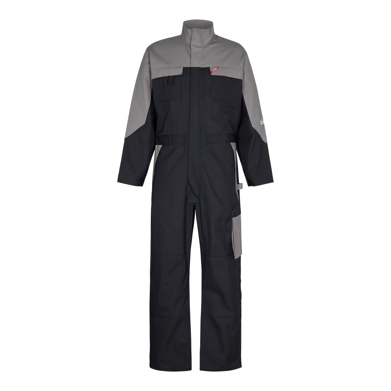 ENGEL Safety+ 4234-825 Multinorm Overall in Schwarz/Grau – Vorderansicht