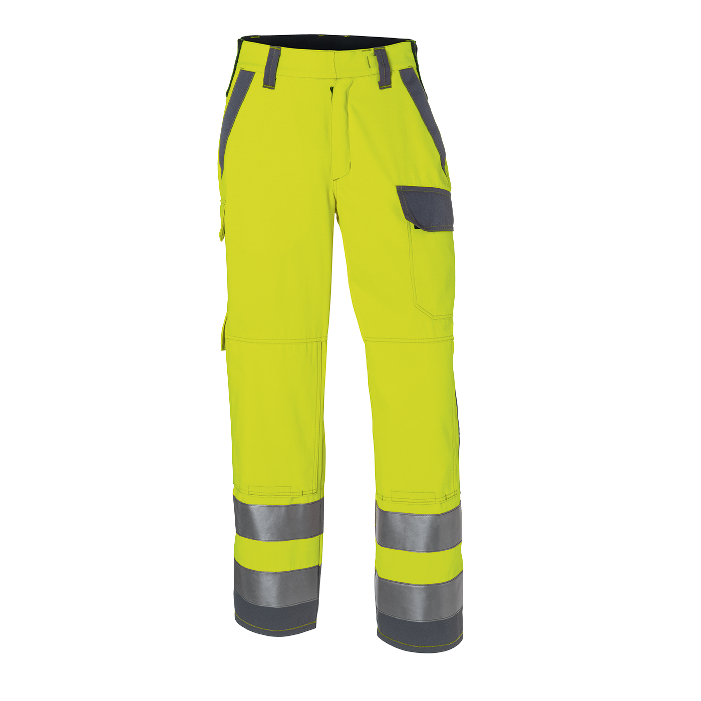 KÜBLER PROTECTIQ HIGH VIS Hose ARC2 PSA 3 in Warngelb/Anthrazit – Vorderansicht