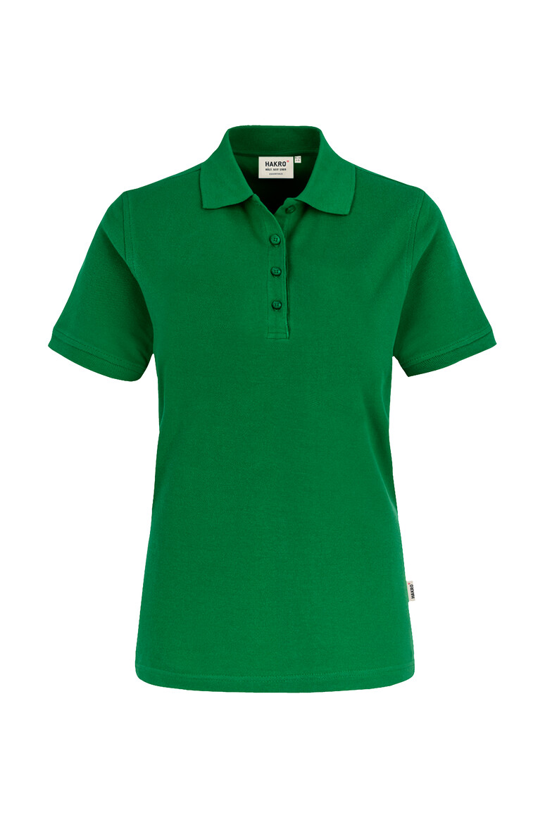 HAKRO 110 Damen Poloshirt Classic in Kellygrün – Vorderansicht