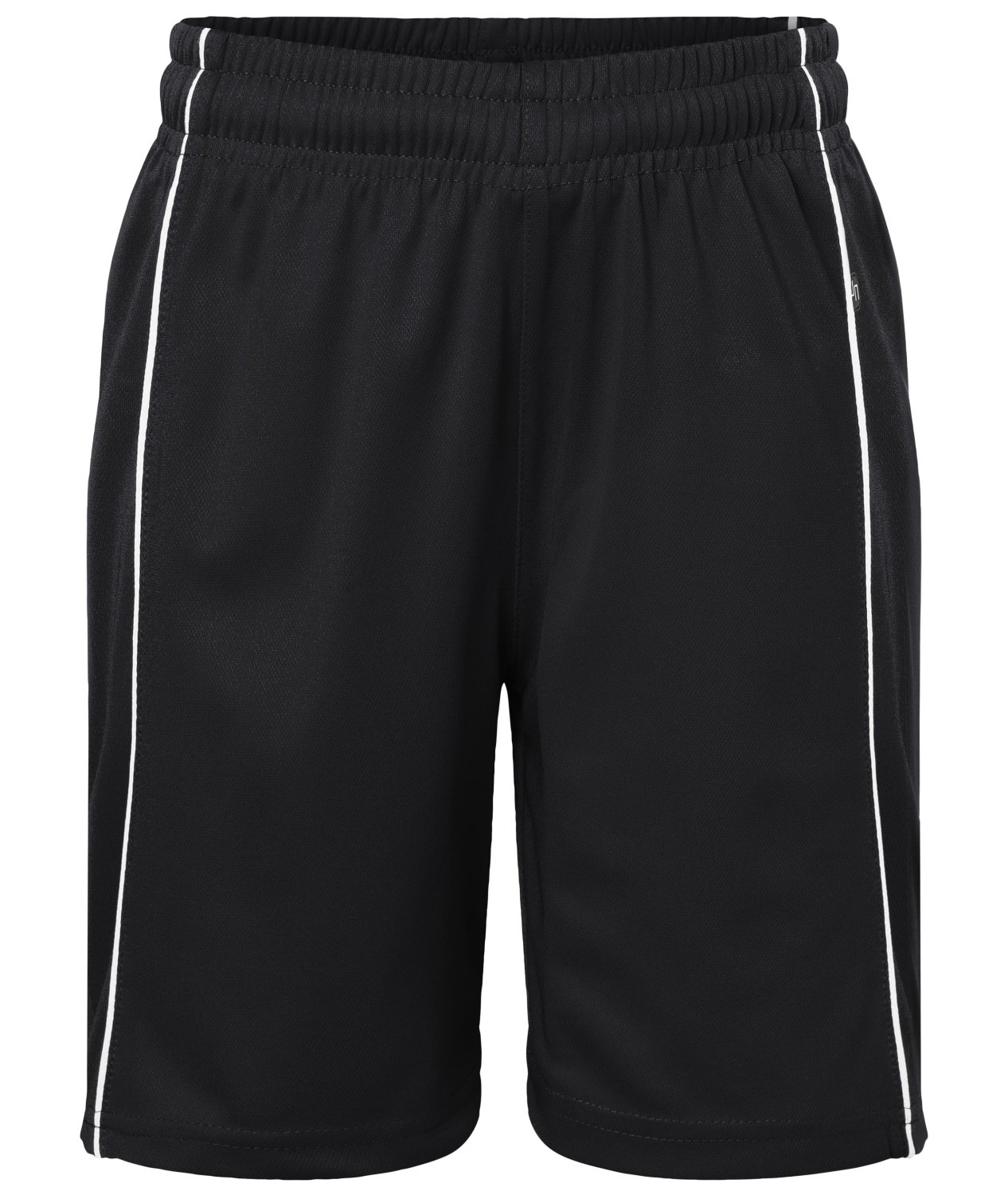Daiber Basic Team Shorts Junior in Black/White – Vorderansicht