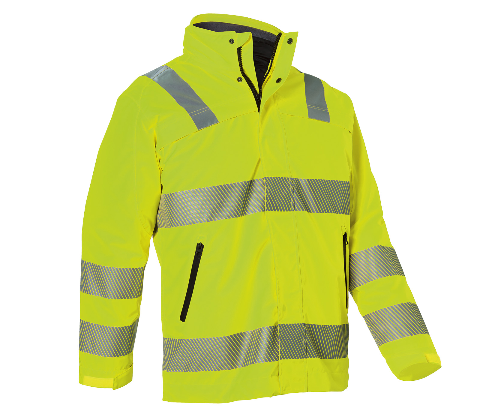 KÜBLER REFLECTIQ Wetterparka PSA 2 in Warngelb – Vorderansicht