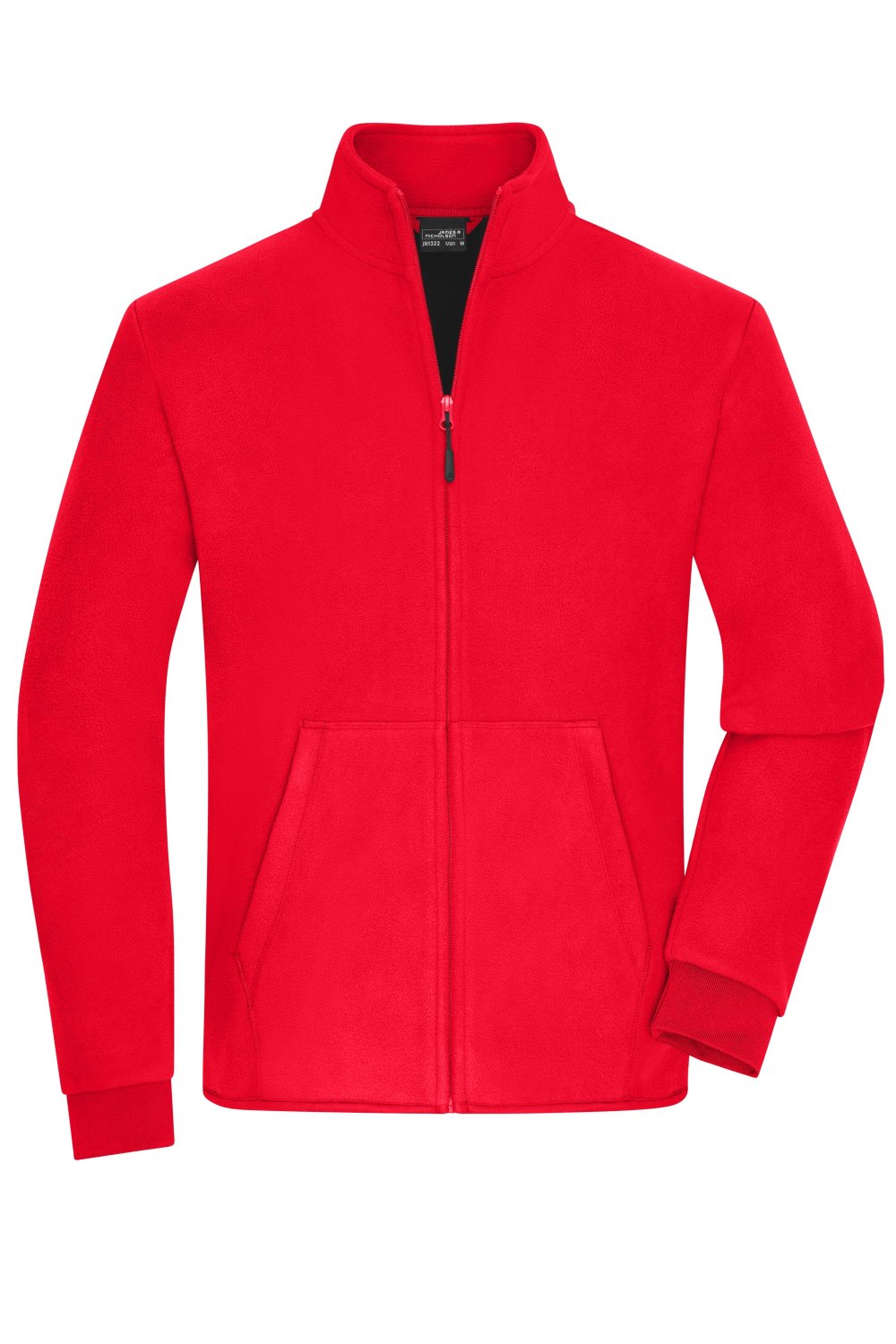 Daiber Men's Bonded Fleece Jacket in Red/Black – Vorderansicht