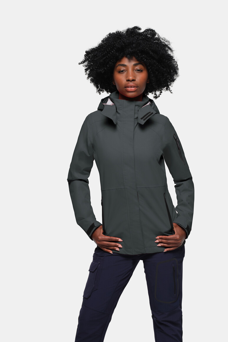 HAKRO 250 Damen Activejacke in Anthrazit – Modellansicht