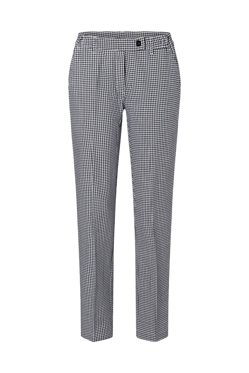 Karlowsky Damen Pepitahose Basic in Schwarz – Vorderansicht