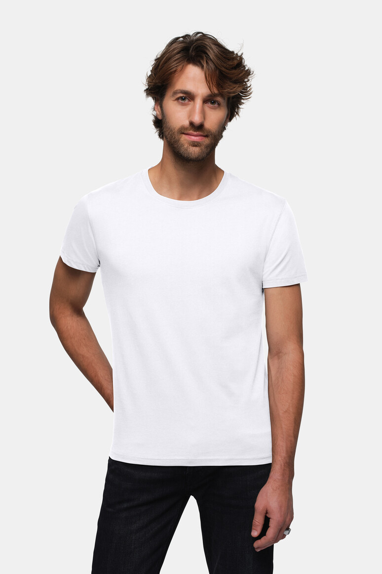 HAKRO 593 T-Shirt Bio-Baumwolle in Weiß – Modellansicht
