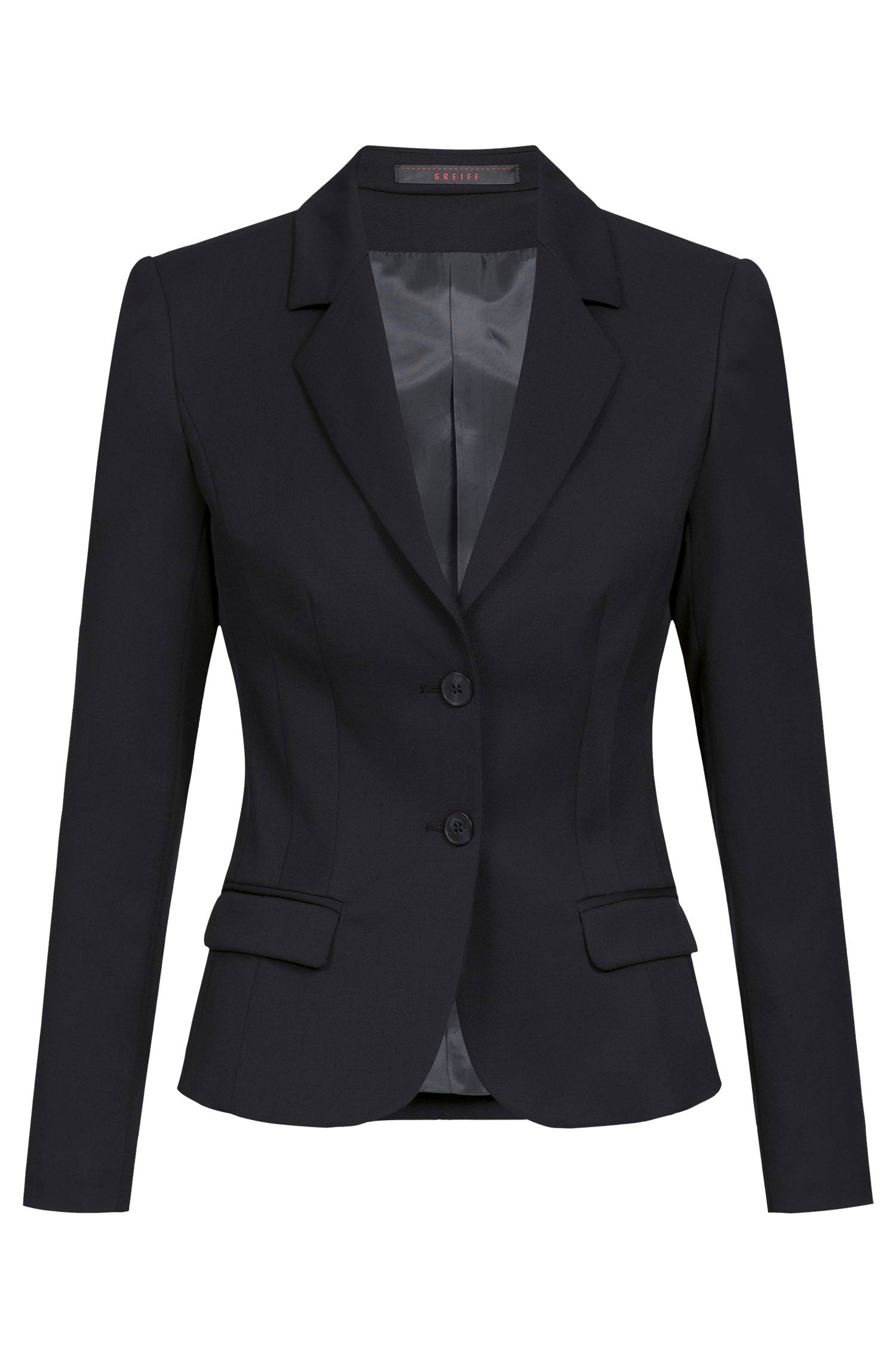 Greiff Damen-Blazer SF Basic in Schwarz – Vorderansicht