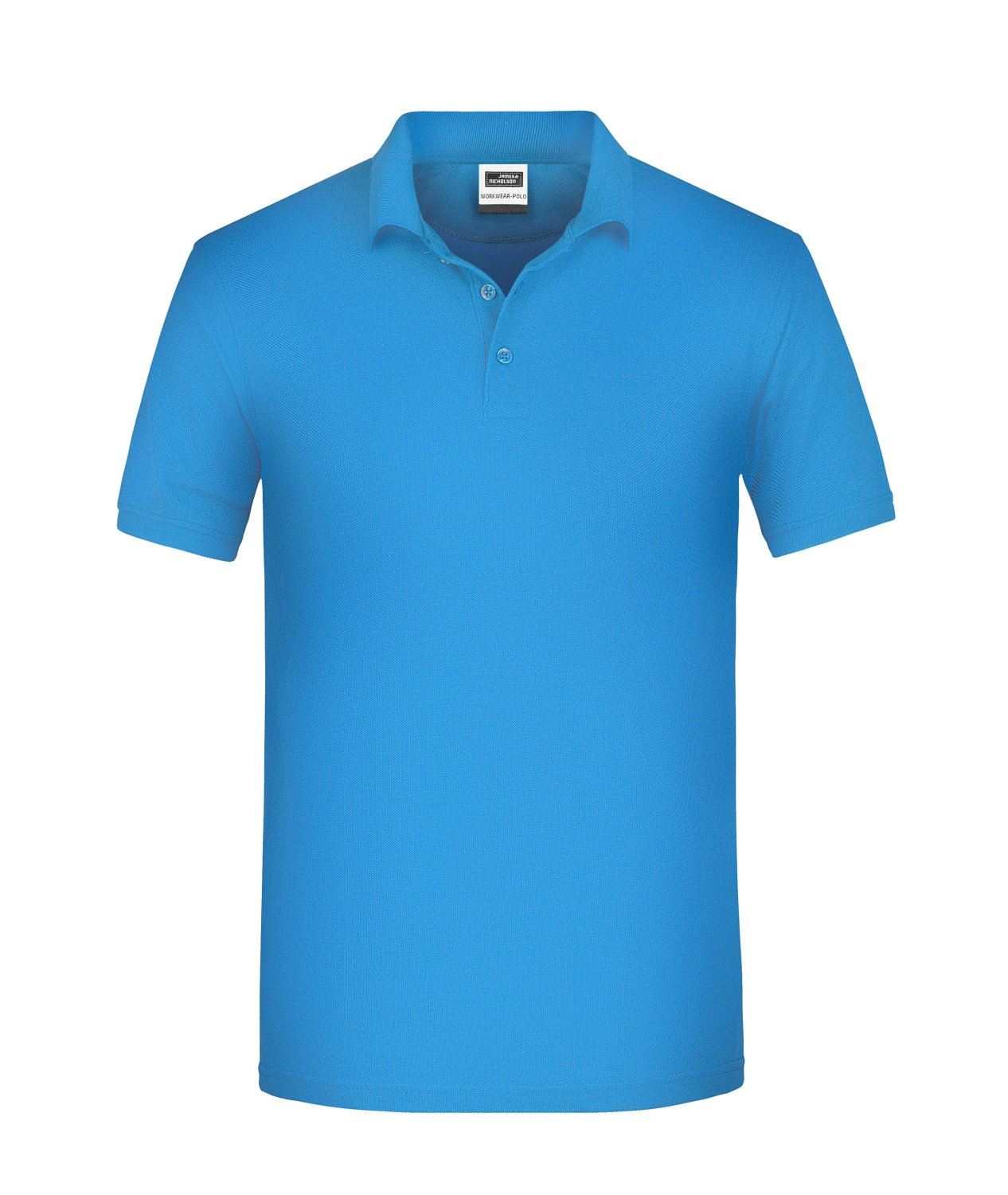 Daiber Men's ORGANIC Workwear Polo OCS Blended in Aqua – Vorderansicht