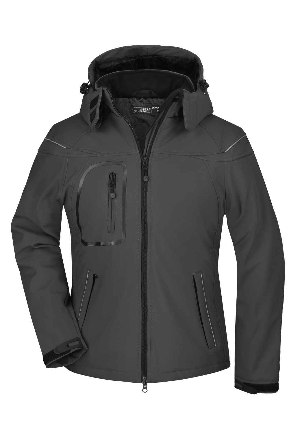 Daiber Ladies' Winter Softshell Jacket in Black – Vorderansicht