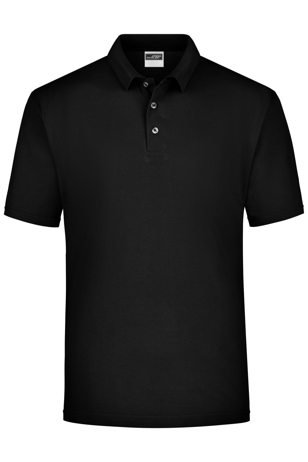 Daiber Polo-Piqué Medium in Black – Vorderansicht