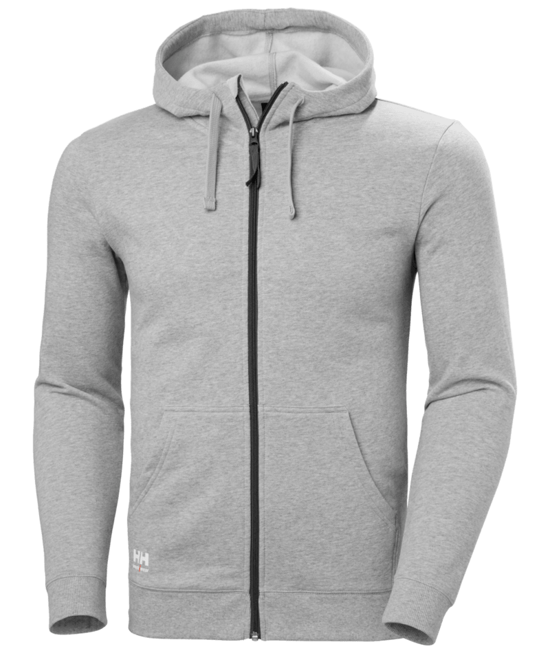 Helly Hansen Workwear CLASSIC ZIP HOODIE in Grau Meliert – Vorderansicht