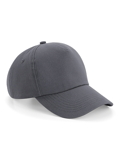 Beechfield Authentic 5 Panel Cap in Graphite Grey – Vorderansicht