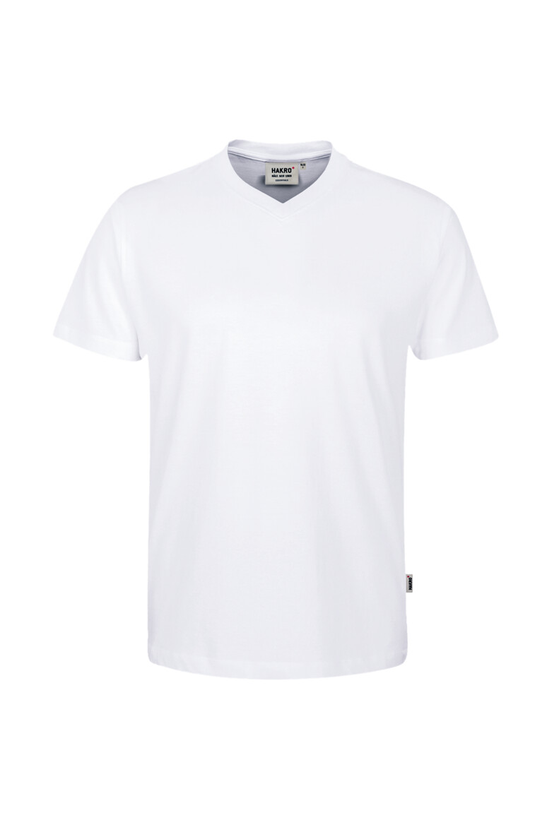 HAKRO 226 V-Shirt Classic in Weiß – Vorderansicht