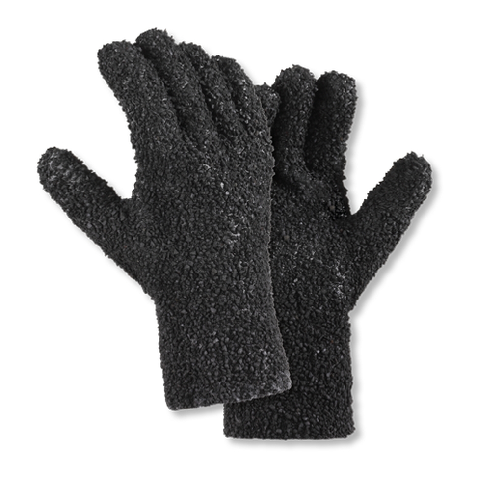 teXXor® PVC-Handschuhe SCHWARZ GRANULIERT in Schwarz – Vorderansicht