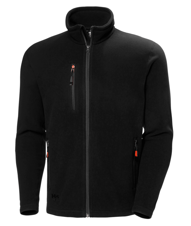 Helly Hansen Workwear OXFORD FLEECE JACKET in Schwarz – Vorderansicht