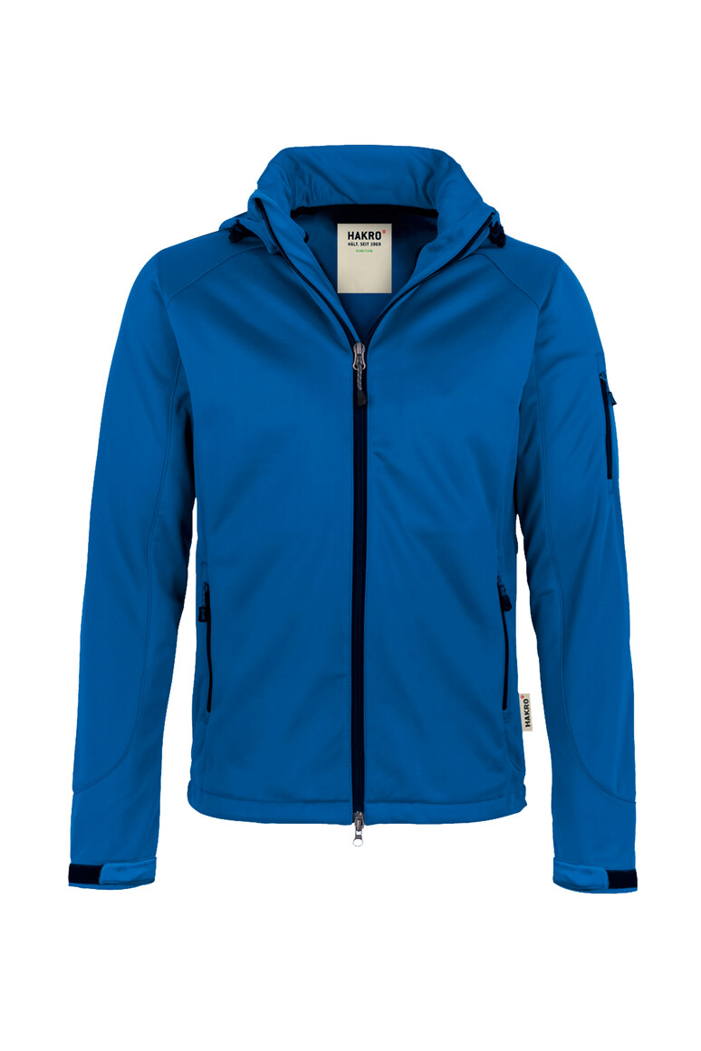HAKRO 848 Softshelljacke in Royalblau – Vorderansicht