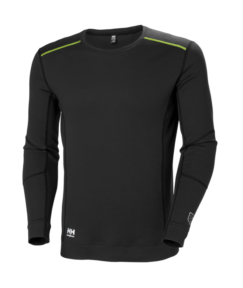 Helly Hansen Workwear FYRE BASELAYER CREWNECK in Anthrazit – Vorderansicht