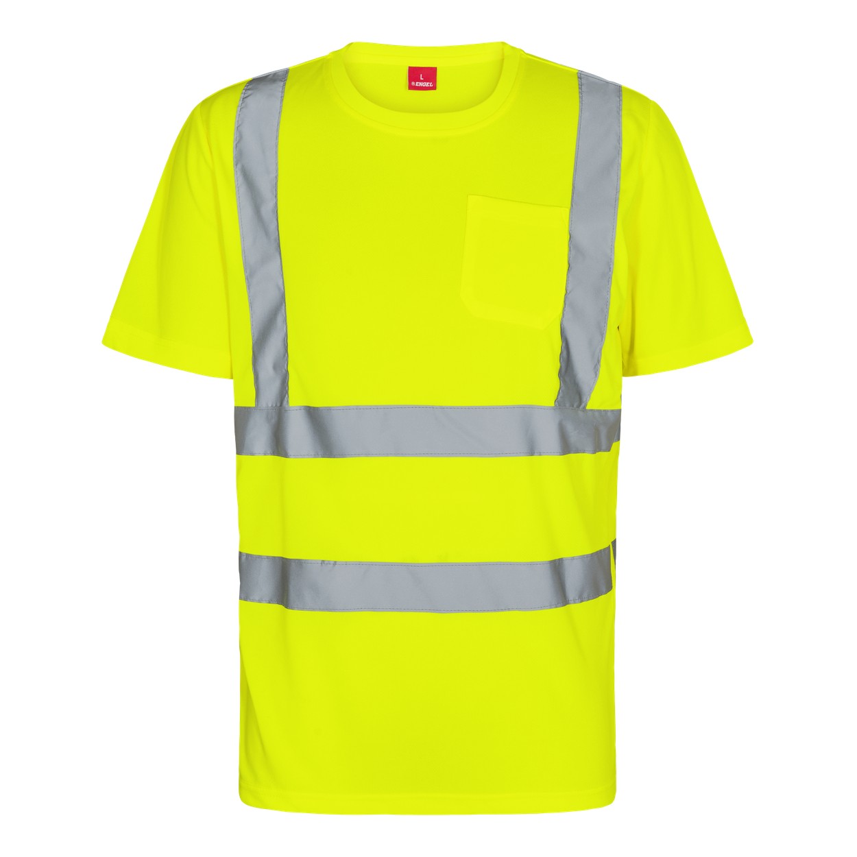 ENGEL Safety 9541-151 T-Shirt mit Brusttasche in Gelb – Vorderansicht