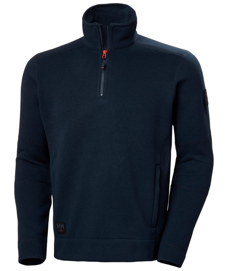 Helly Hansen Workwear KENSINGTON HALFZIP KNIT FLEECE in Marine – Vorderansicht