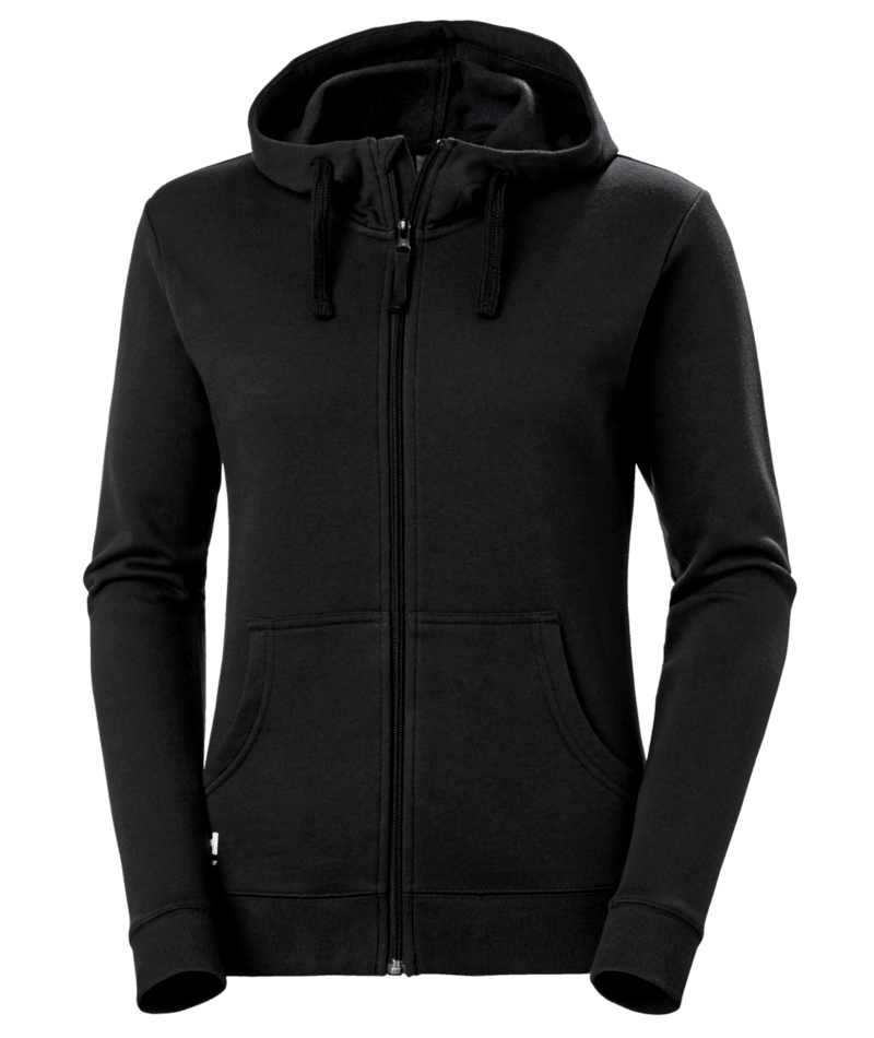 Helly Hansen Workwear W MANCHESTER ZIP HOODIE in Schwarz – Vorderansicht