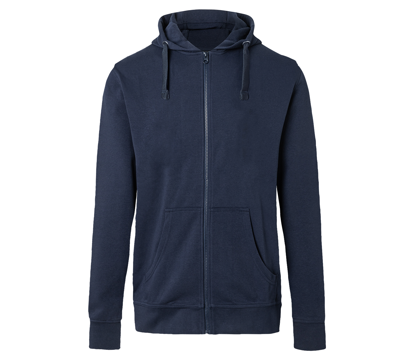 KÜBLER SHIRTS Kapuzen-Sweatjacke in Dunkelblau – Vorderansicht