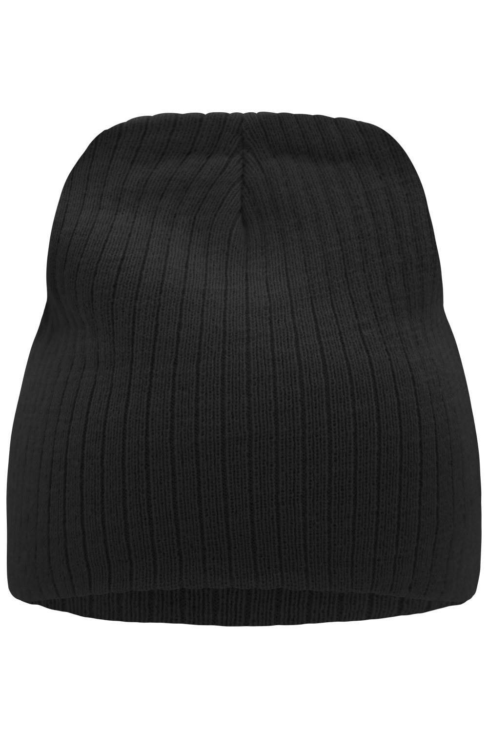 Daiber Rib Beanie in Black – Vorderansicht