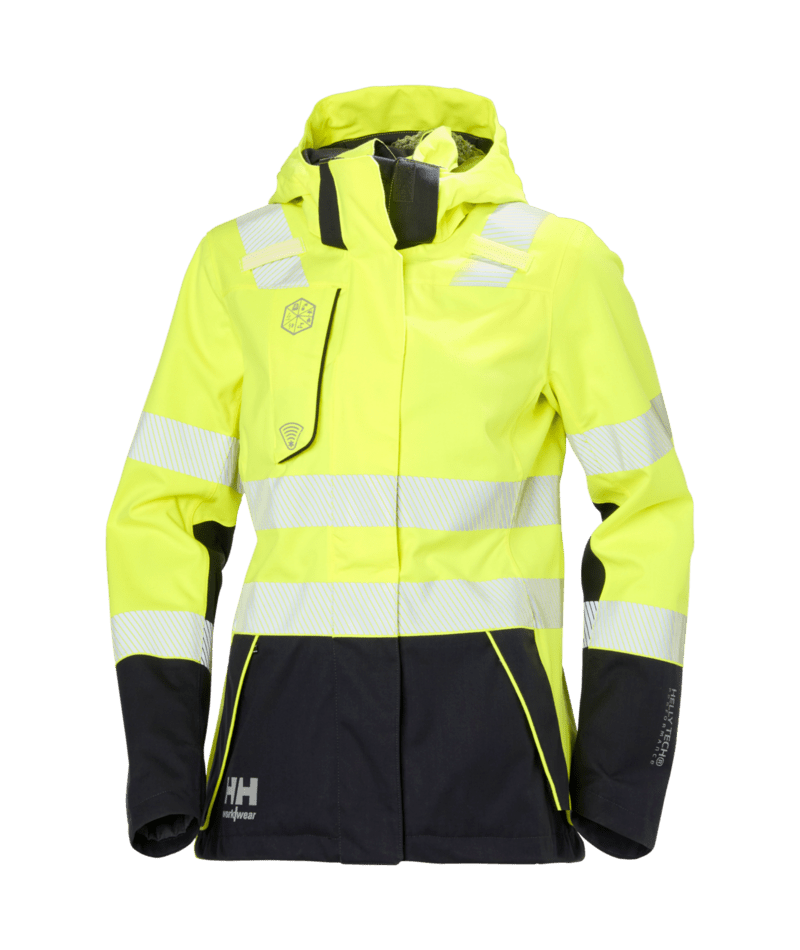 Helly Hansen Workwear W FYRE SHELL JACKET in Gelb/Anthrazit – Vorderansicht