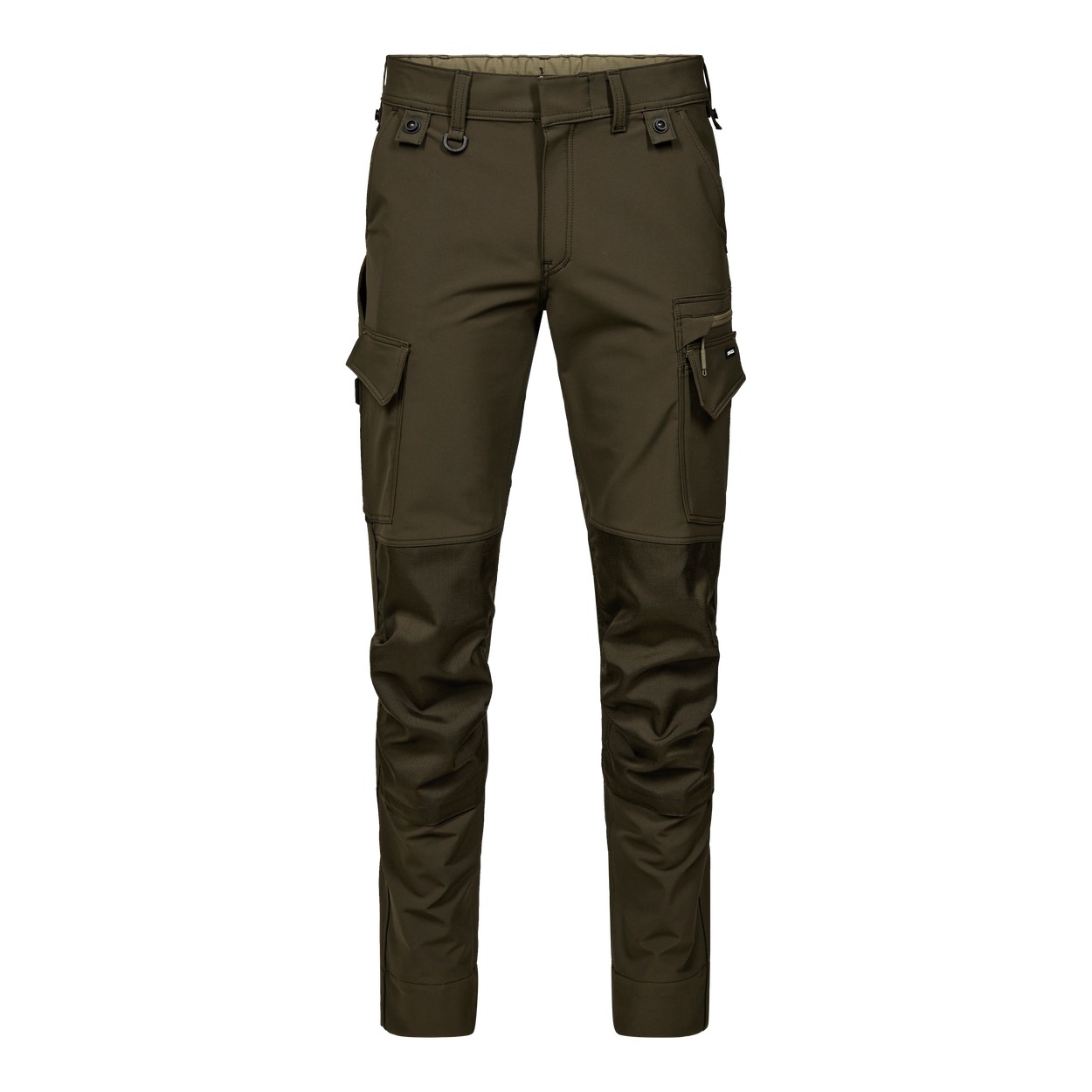 ENGEL Entire 2337-234 Arbeitshose mit 4-Wege-Stretch in Forest Green/Schwarz – Vorderansicht