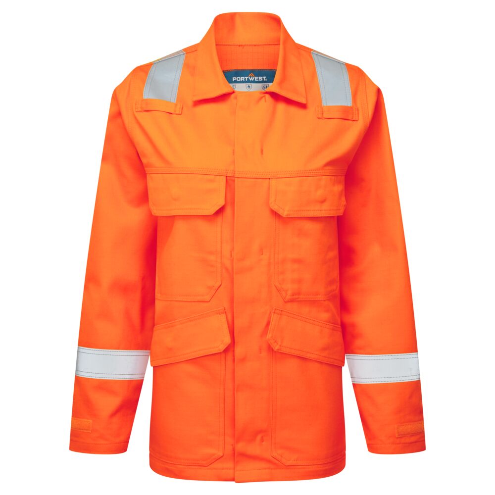 Portwest Bizflame Work FR Women's Jacket in Orange – Vorderansicht