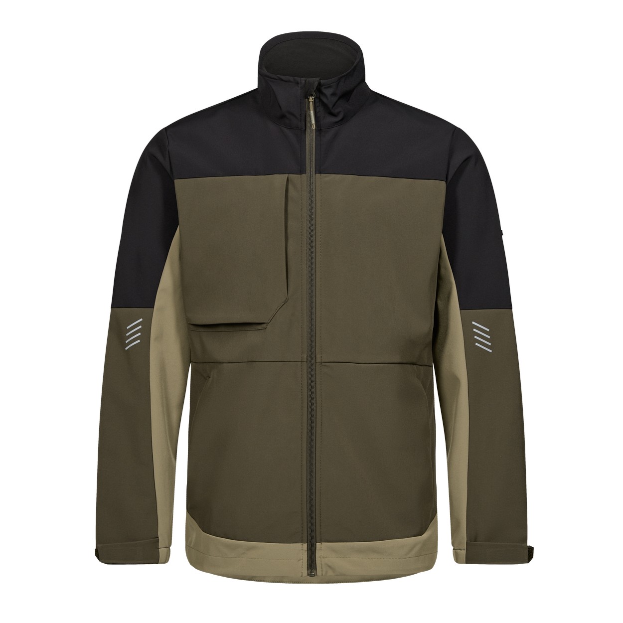 ENGEL Entire 1327-140 Softshelljacke in Forest Green/Schwarz – Vorderansicht