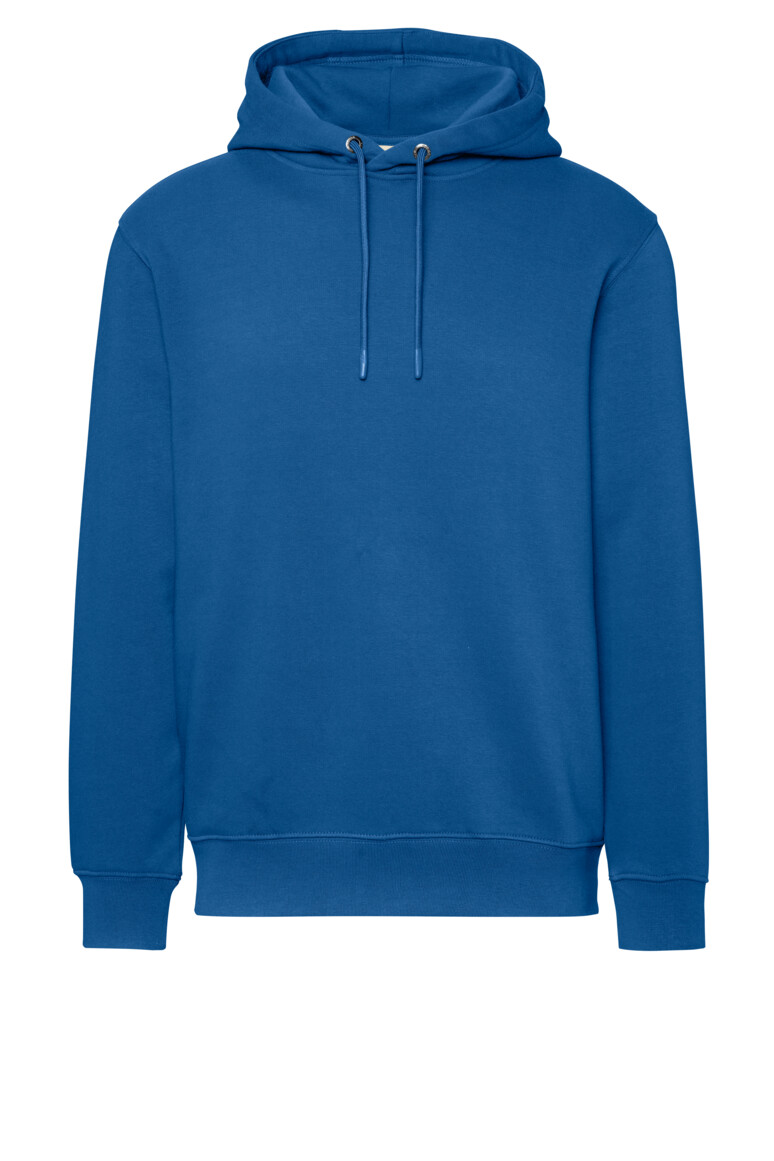 HAKRO 560 Kapuzen-Sweatshirt Bio-Baumwolle in Royalblau – Vorderansicht