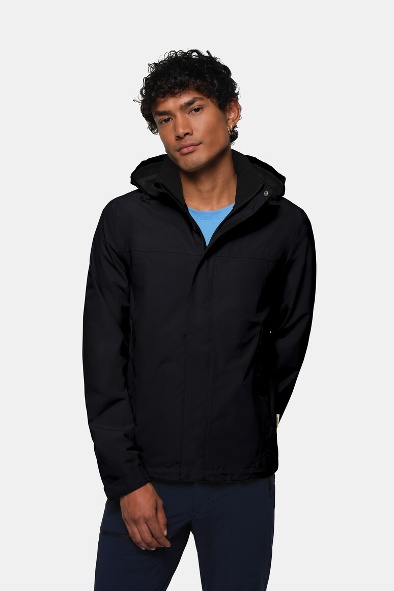 HAKRO 862 Regenjacke in Schwarz – Modellansicht