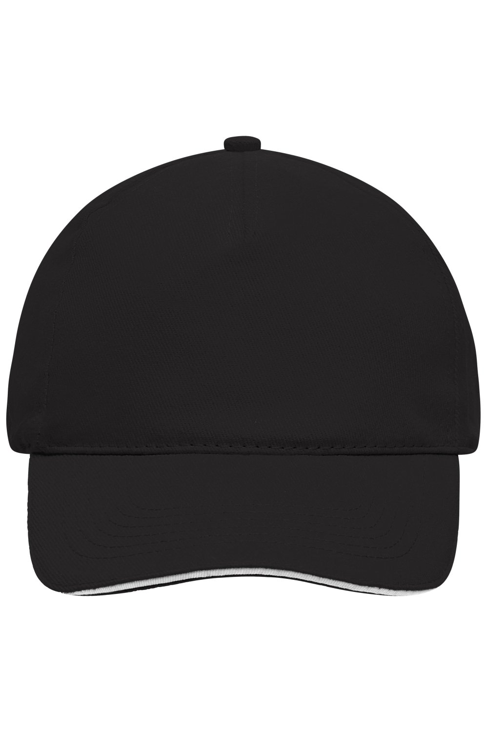Daiber 5 Panel Sandwich Cap in Black/White – Vorderansicht